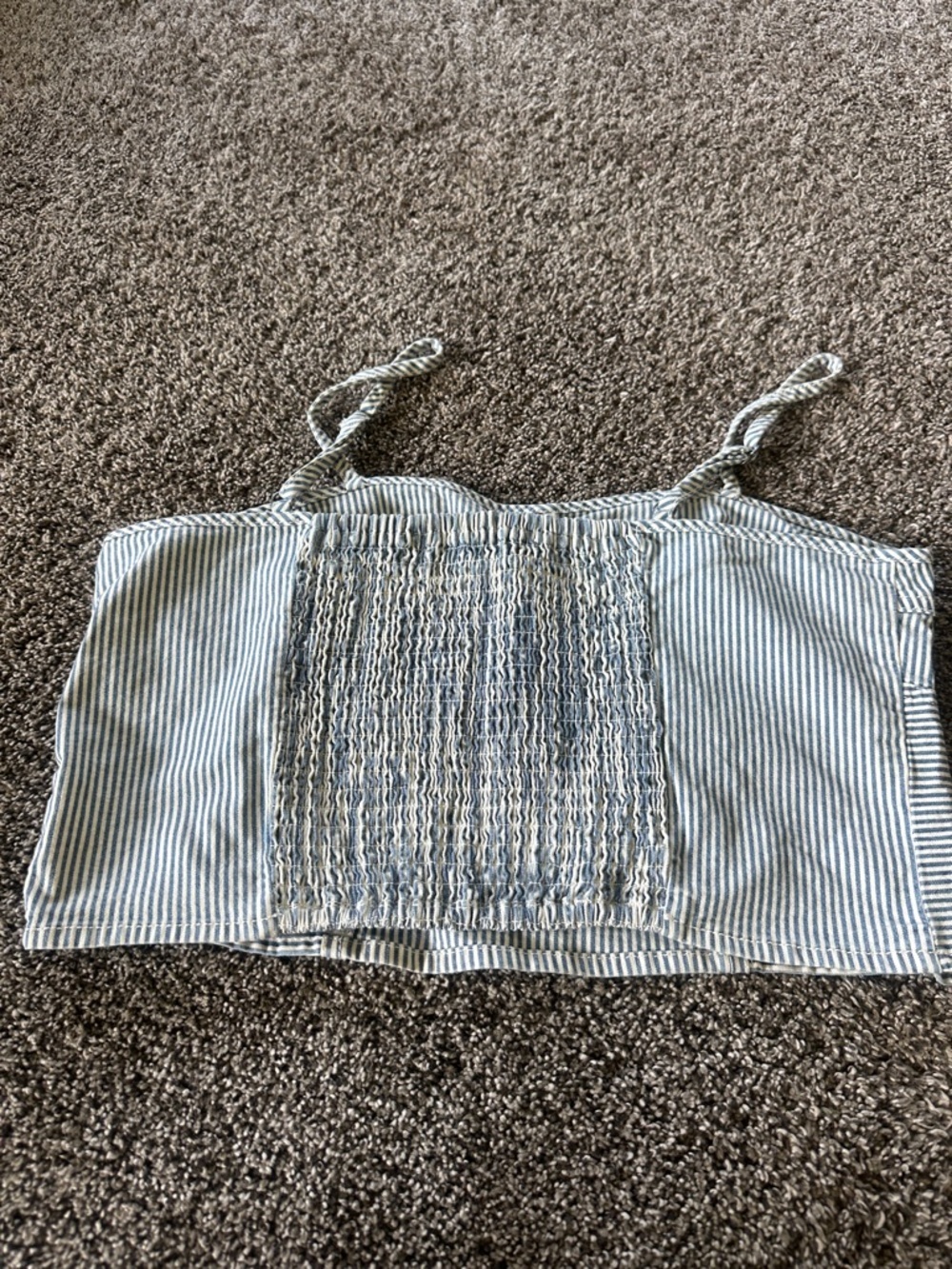 Universal Thread Blue & White Seamed Bustier Crop Top Western Rodeo 4th of July - Picture 4 of 6